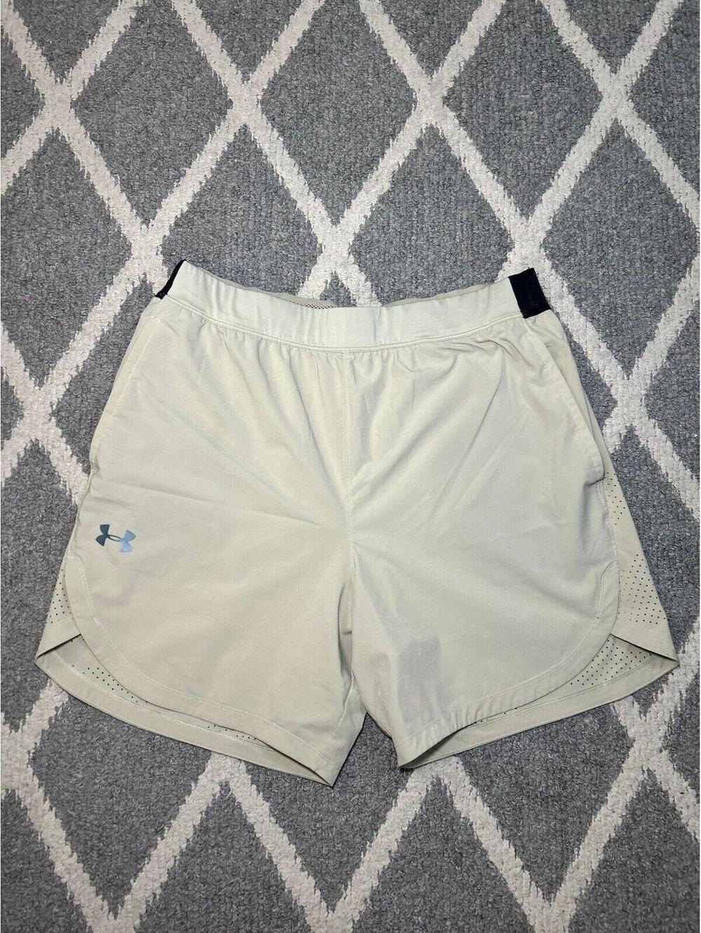 Under Armour Men's Stretch Woven Shorts, Khaki Gray XL